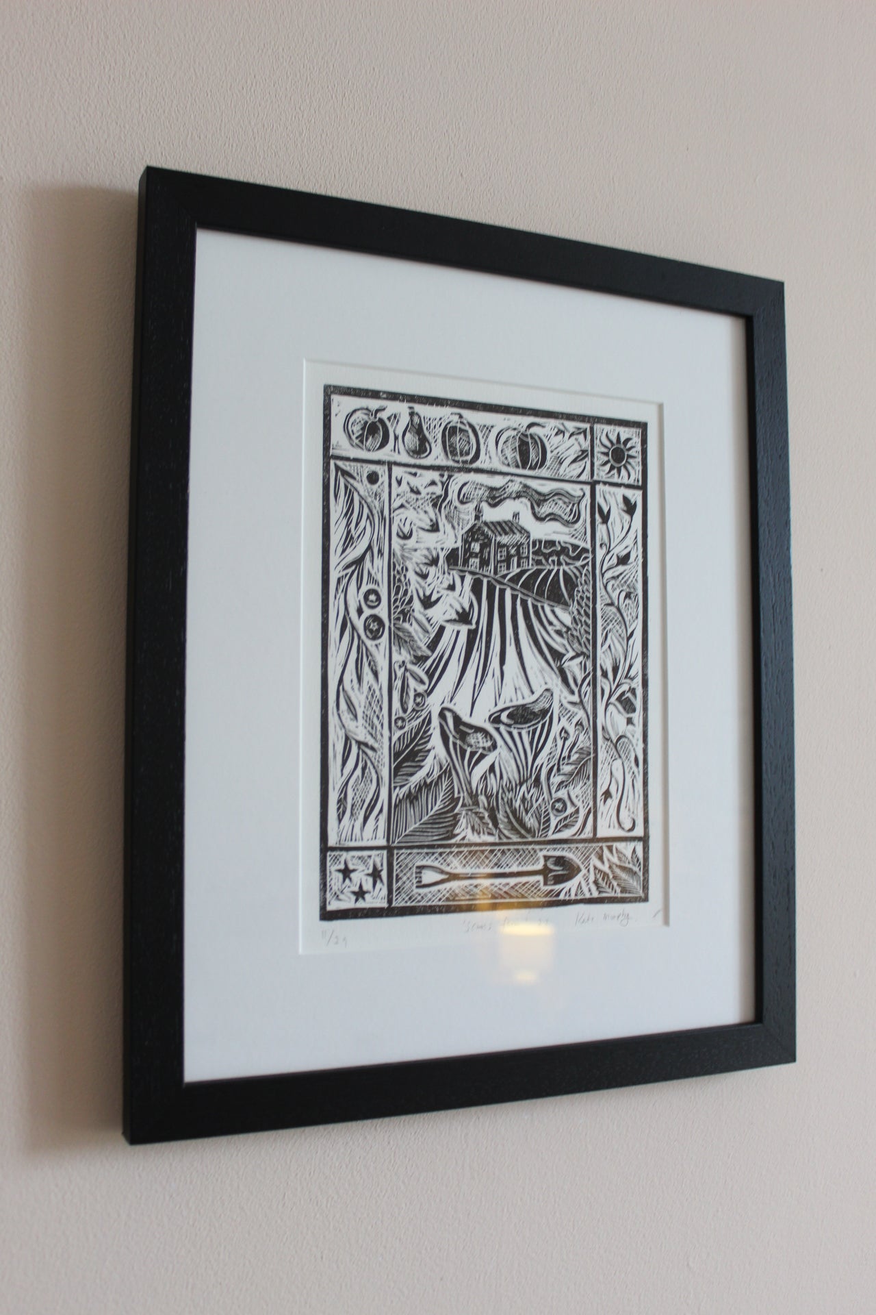 'Scotts Farm' Framed, Limited edition lino prints