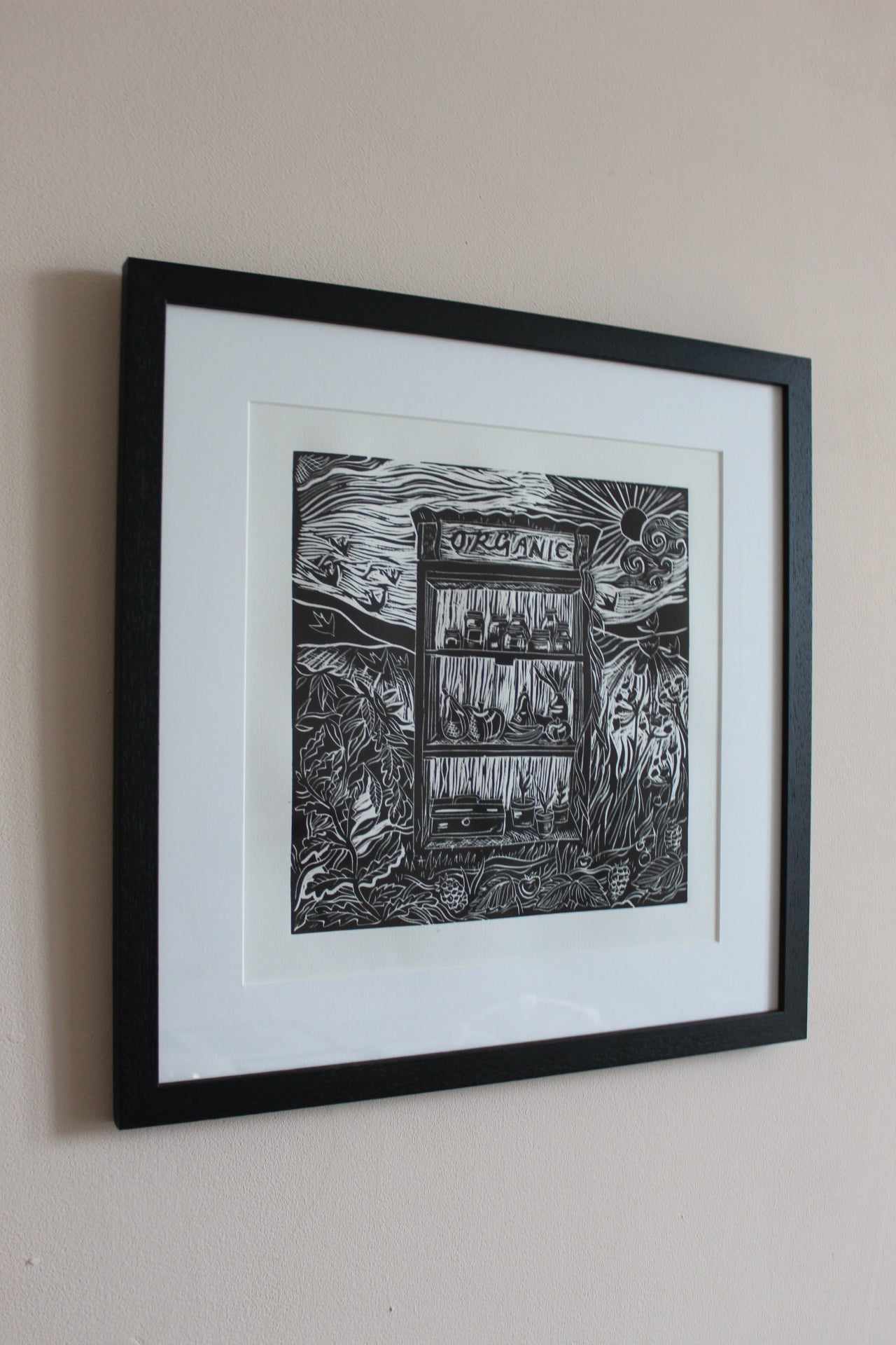 'Virgo season' Framed limited edition lino print