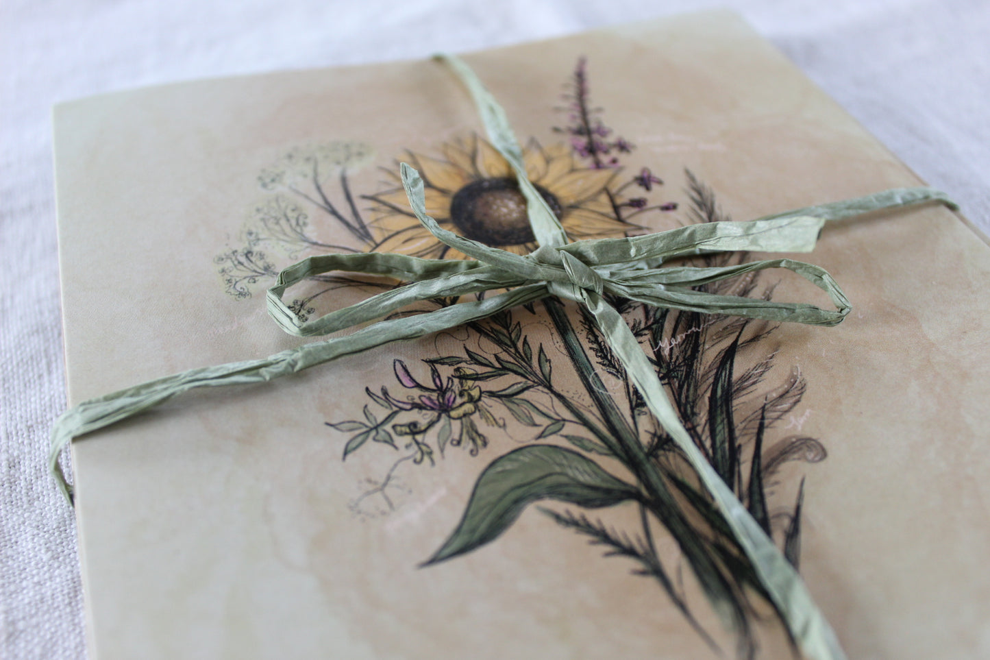 Pack of 4 'Sunflower Posy' Greetings cards