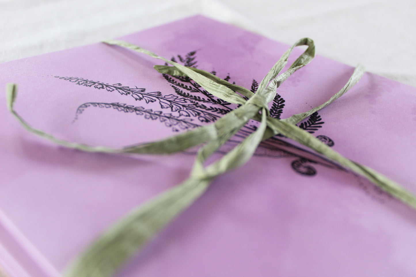 Pack of 4 'Foxgloves and Ferns' Greetings cards