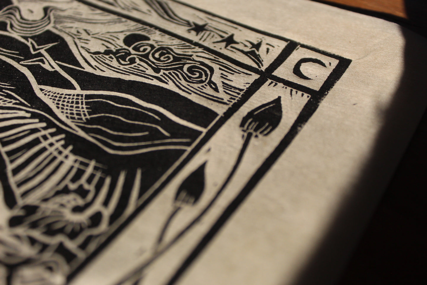'Scorpio Season' Limited edition lino print, 30 x 21cm