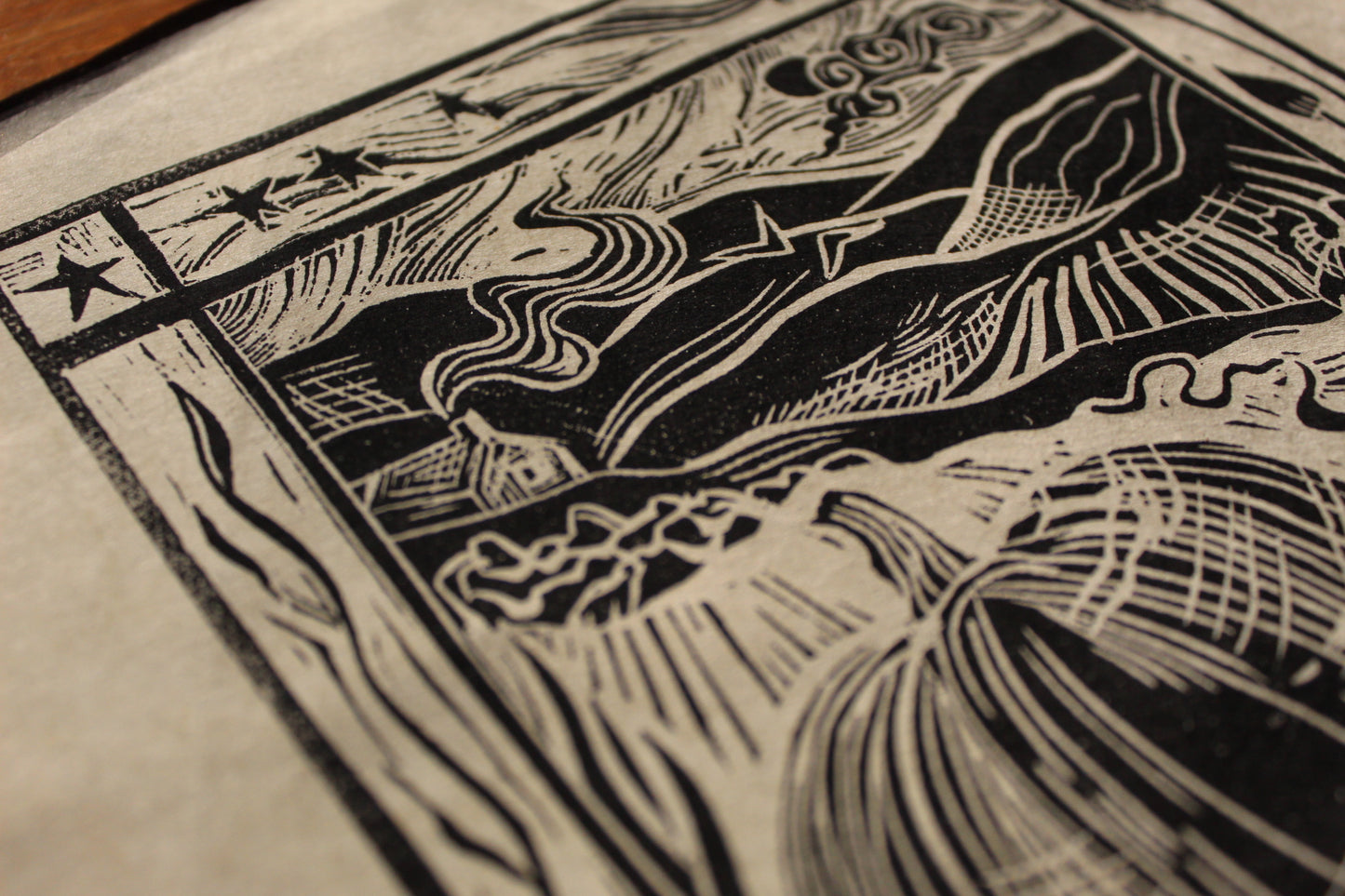 'Scorpio Season' Limited edition lino print, 30 x 21cm