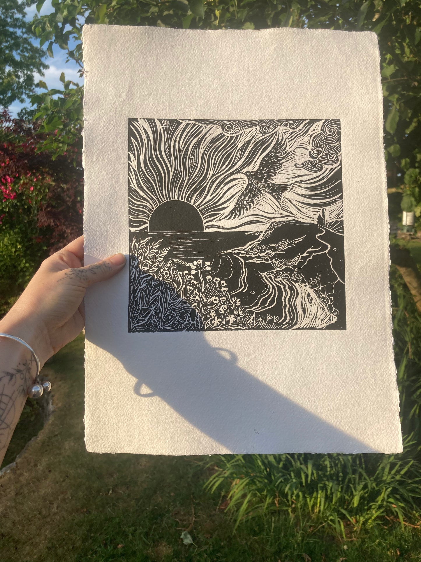 Cancer Season Limited Edition Lino print, 20x20cm