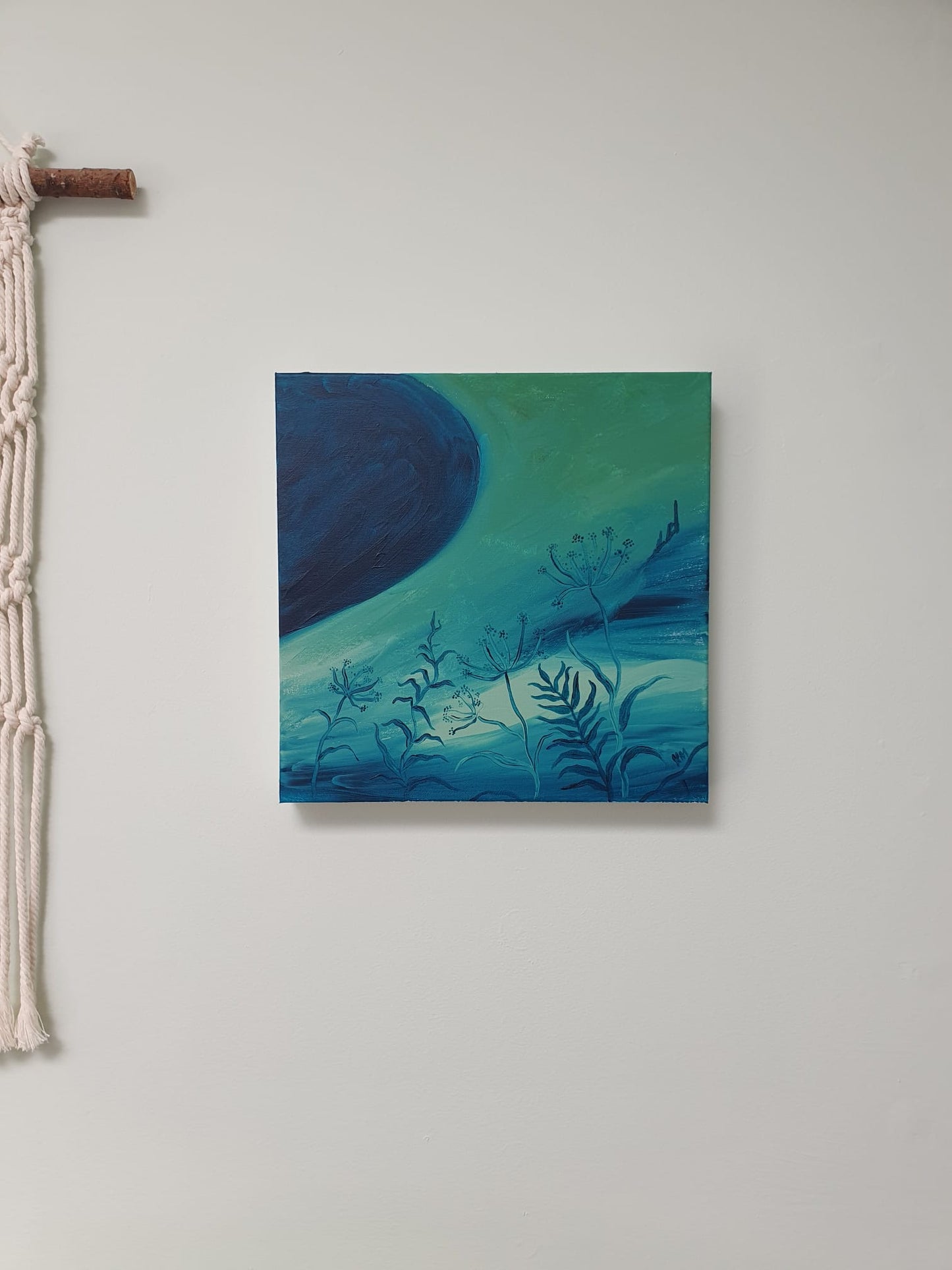 'Pendour Cove' Original painting on canvas 30x30cm