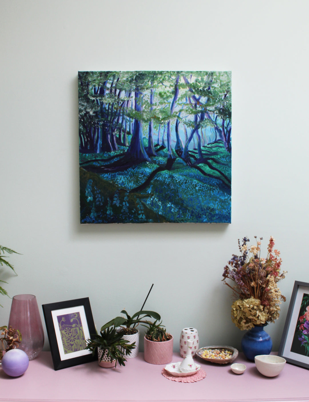 'Blue Woodlands' Original oil on canvas, 60x60cm