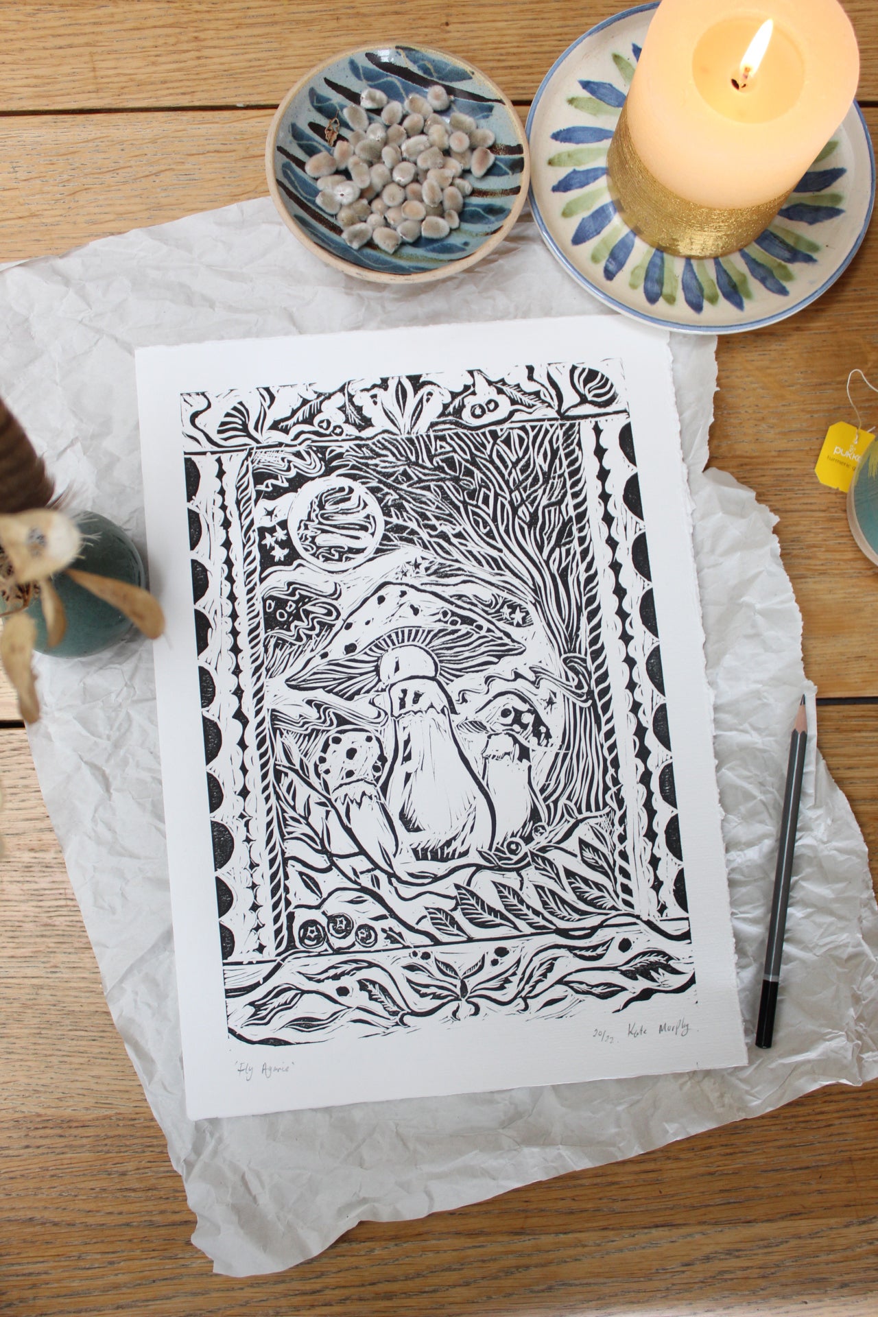 'Fly Agaric' Lino Print