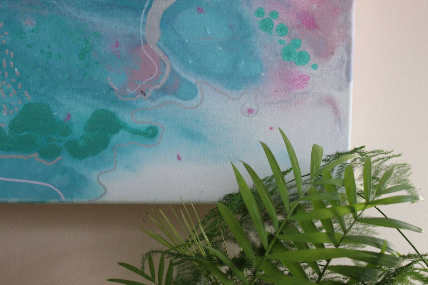 'Shoaling' Original painting on canvas, 91x76cm
