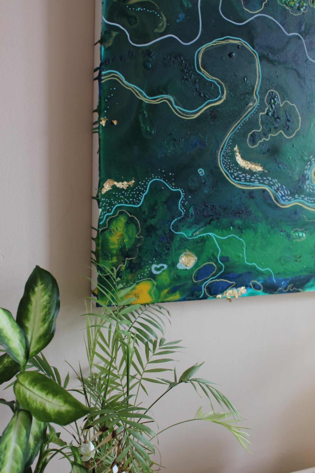'Following' Original painting on canvas, 91x61cm