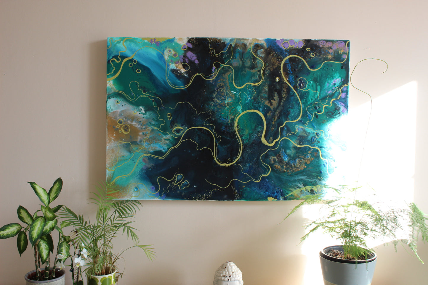 'Following' Original painting on canvas, 91x61cm
