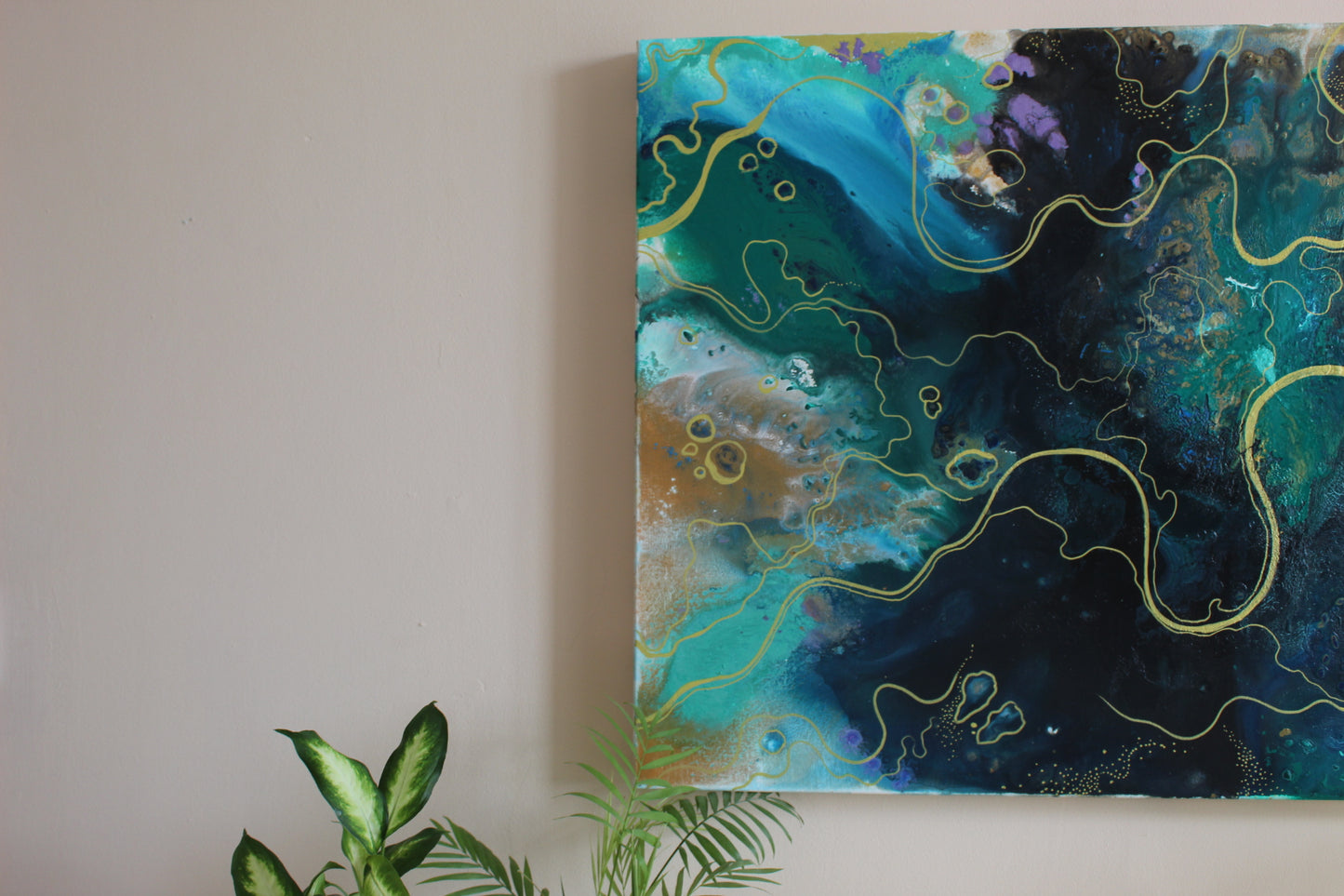 'All I have is a river' Original painting on canvas, 92x61cm