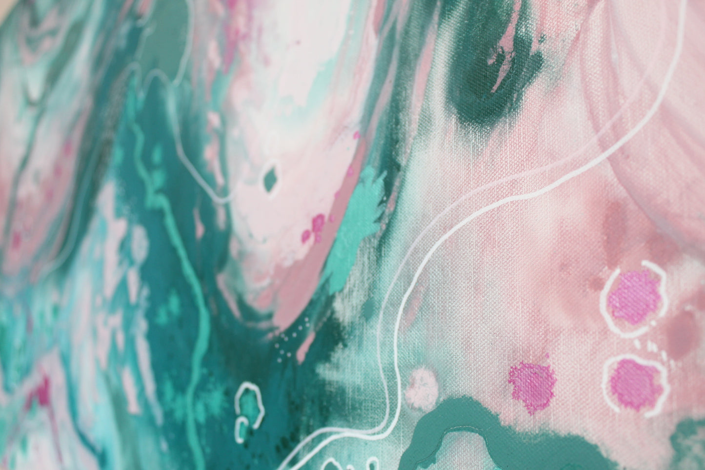 'Ocean Pearl' Original painting on canvas 100 x 50cm