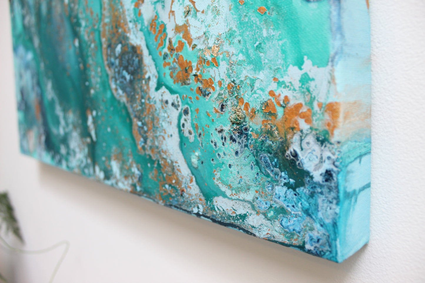 'Azure Blue seas' Original painting on canvas, 60cm x 60cm