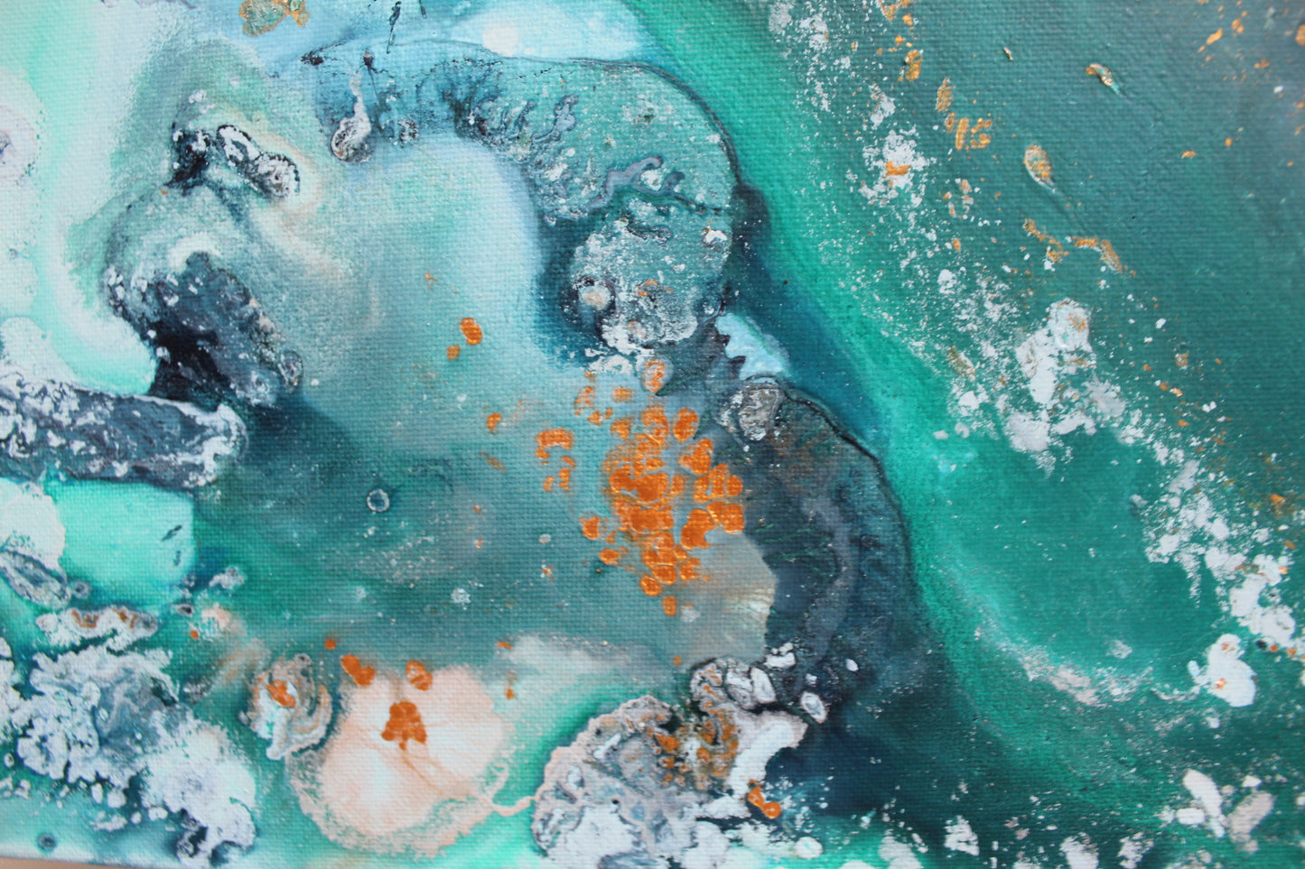 'Azure Blue seas' Original painting on canvas, 60cm x 60cm
