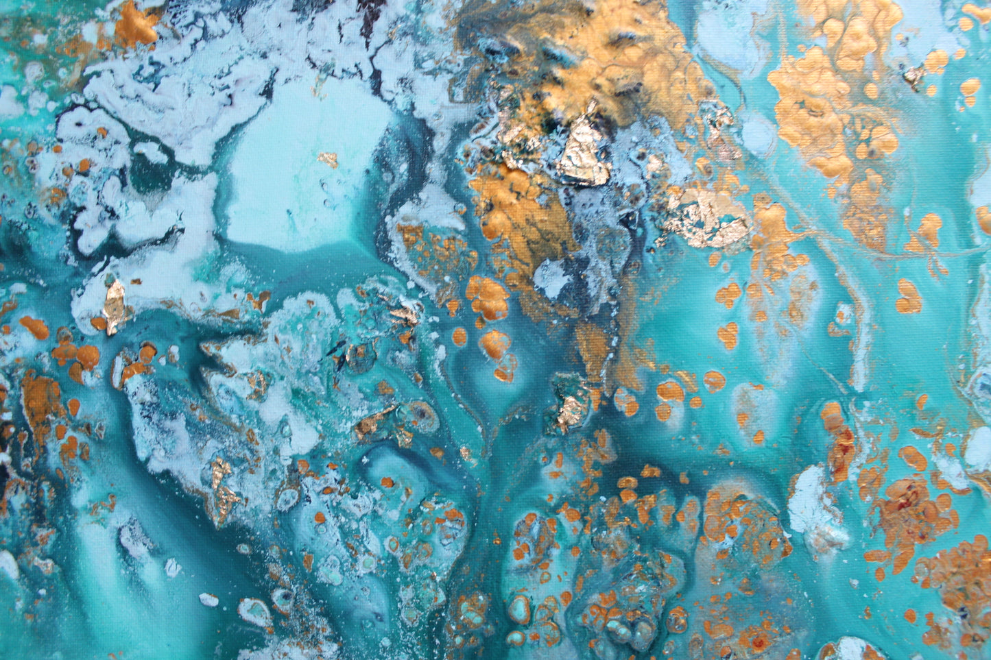 'Azure Blue seas' Original painting on canvas, 60cm x 60cm