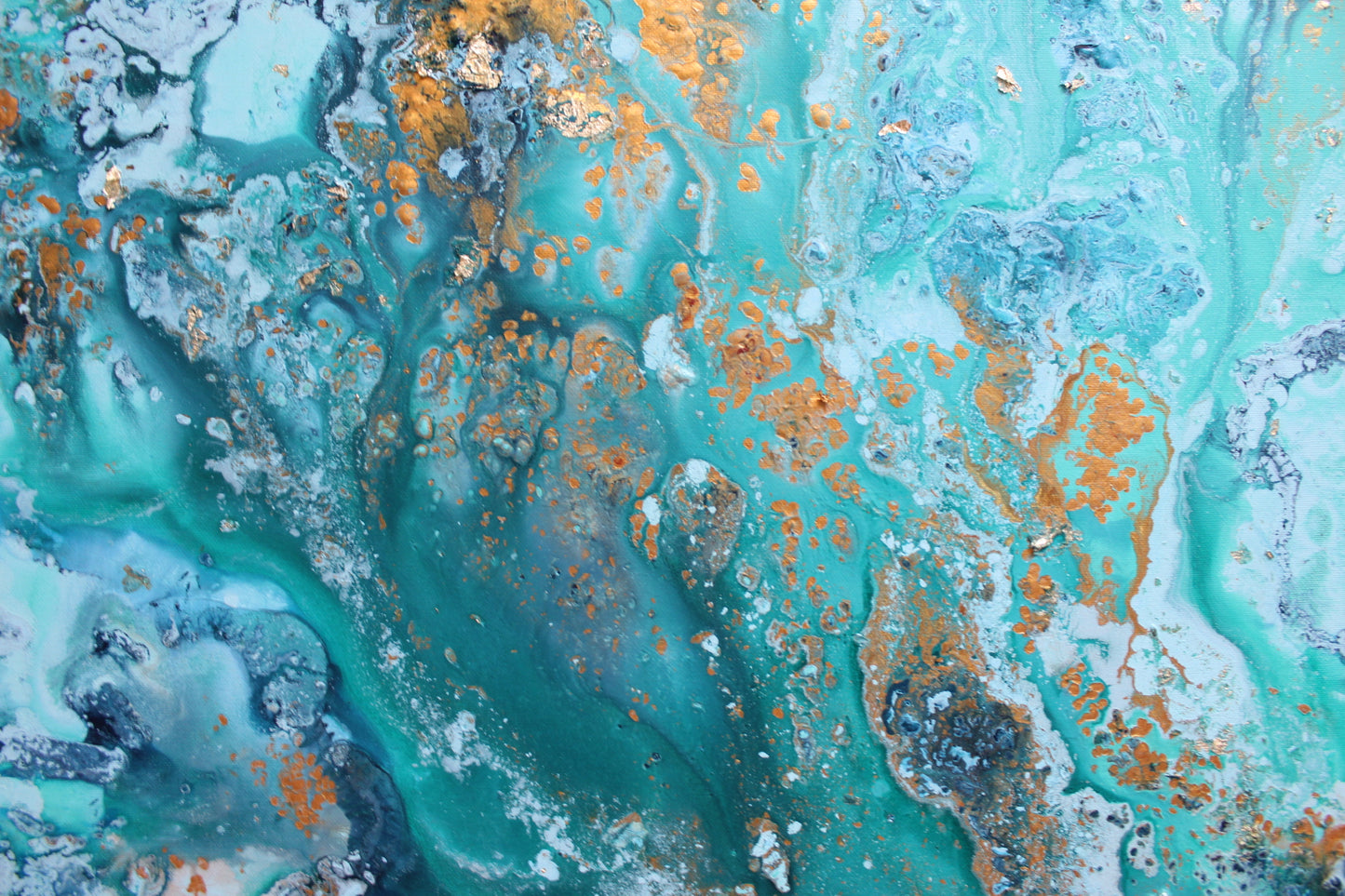 'Azure Blue seas' Original painting on canvas, 60cm x 60cm