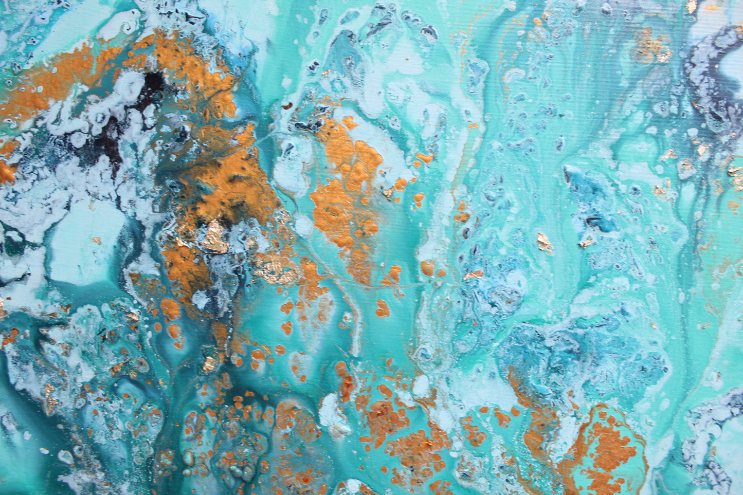 'Azure Blue seas' Original painting on canvas, 60cm x 60cm