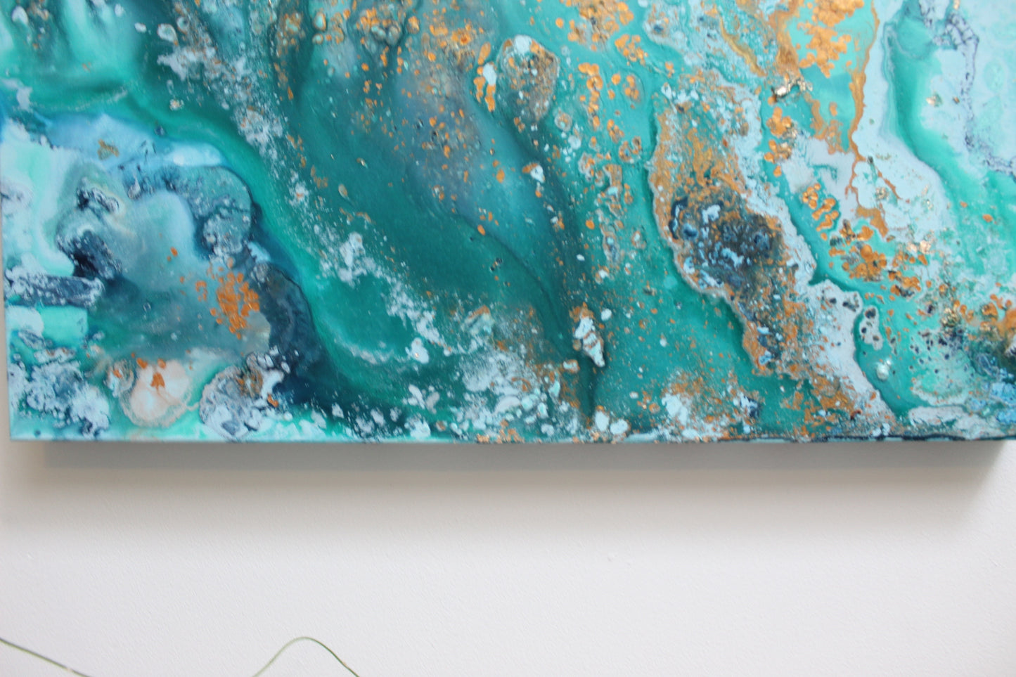 'Azure Blue seas' Original painting on canvas, 60cm x 60cm