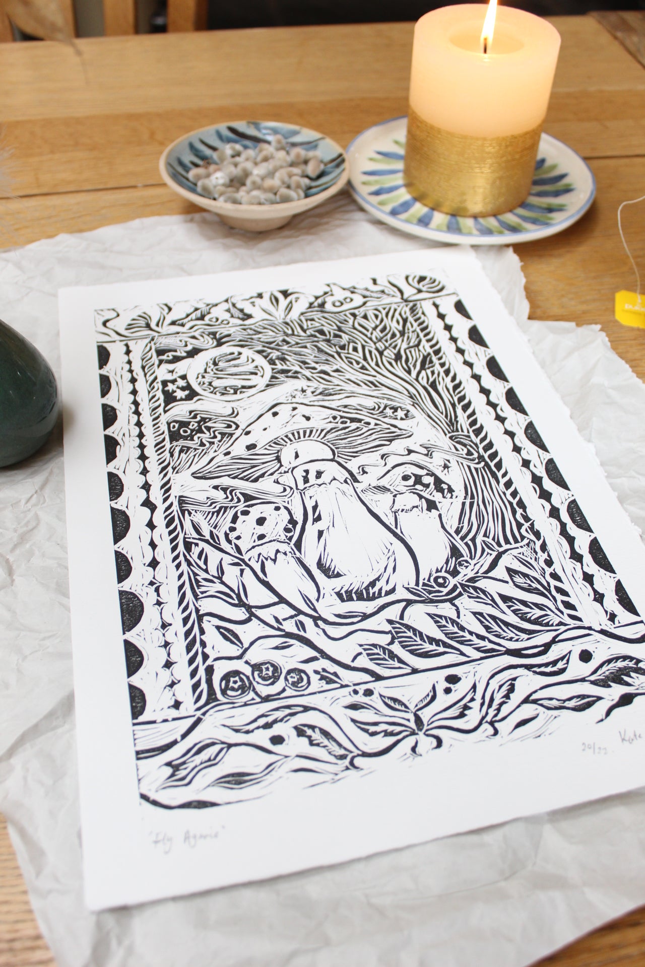 'Fly Agaric' Lino Print