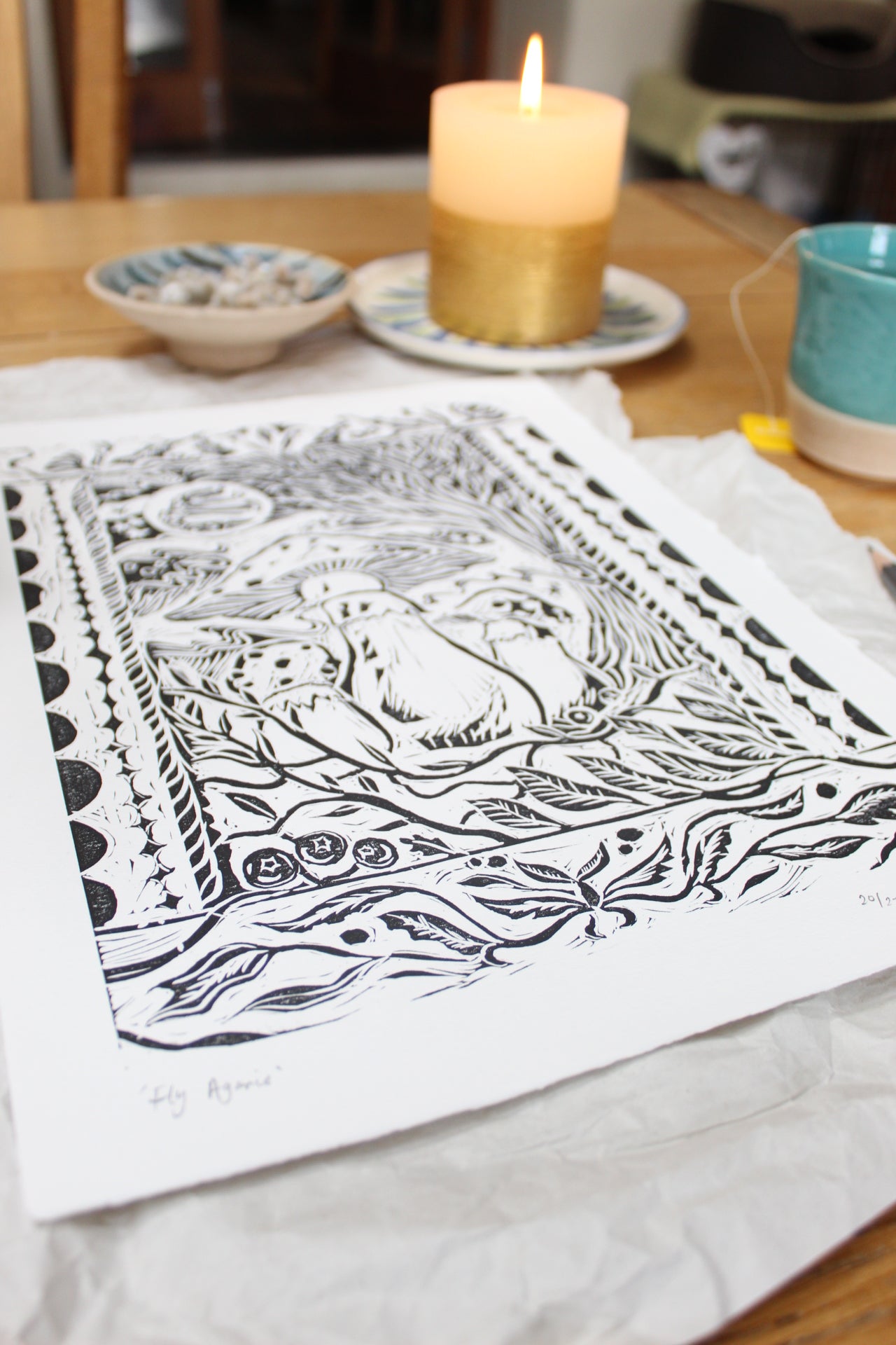 'Fly Agaric' Lino Print