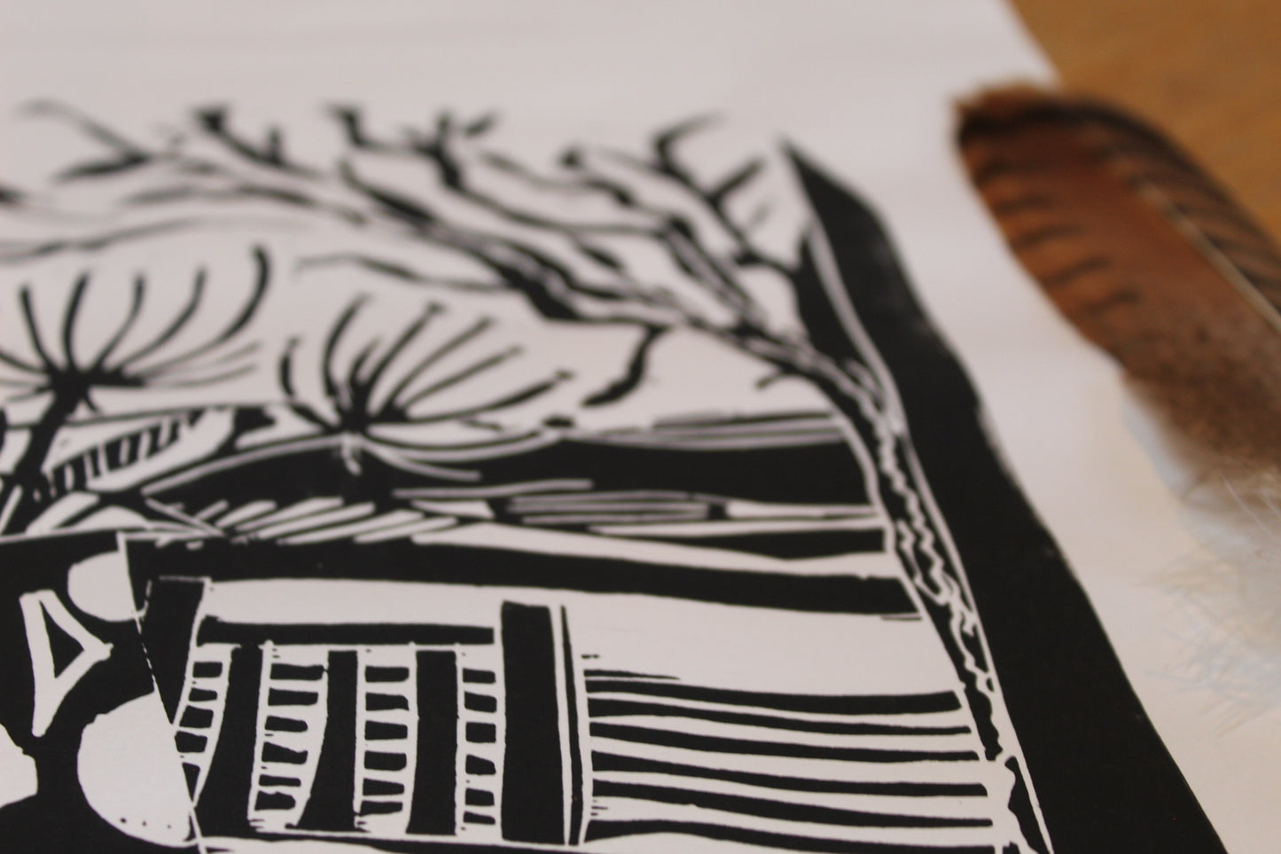 'Spotted Jug' Limited Edition, Lino Print A3