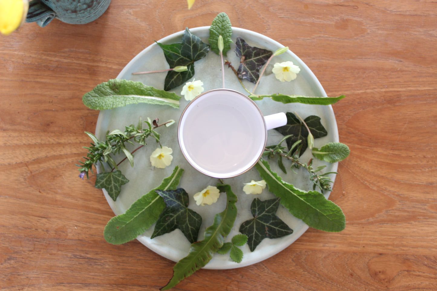 'The Goddess' Ferns and Flow Printed, Enamel Mug