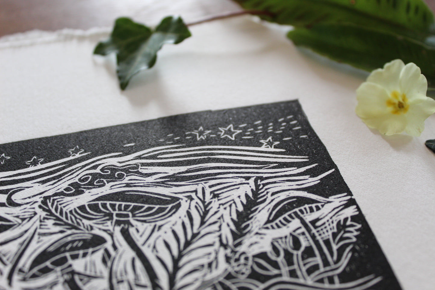 'Door Mouse Dreams' Limited edition lino print, 16x12 cm