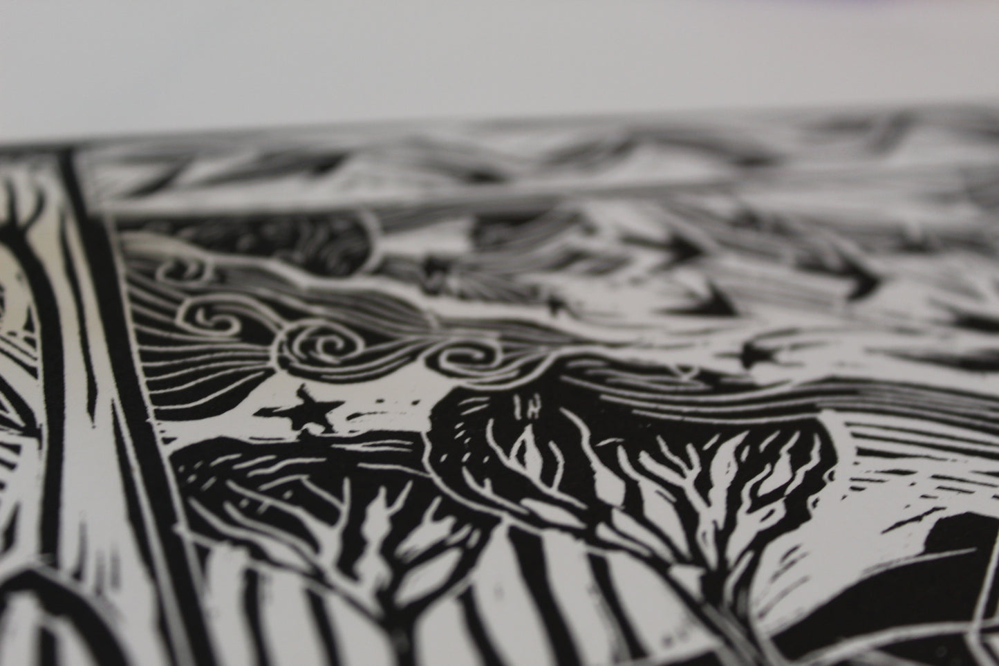 'Aries' season print 2023, limited edition lino print, 21 x 21cm