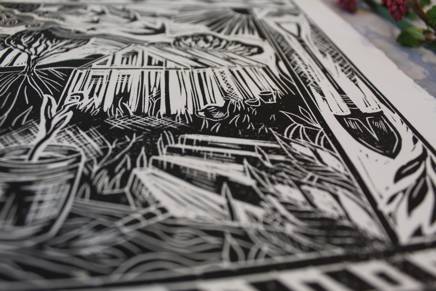'Aries' season print 2023, limited edition lino print, 21 x 21cm