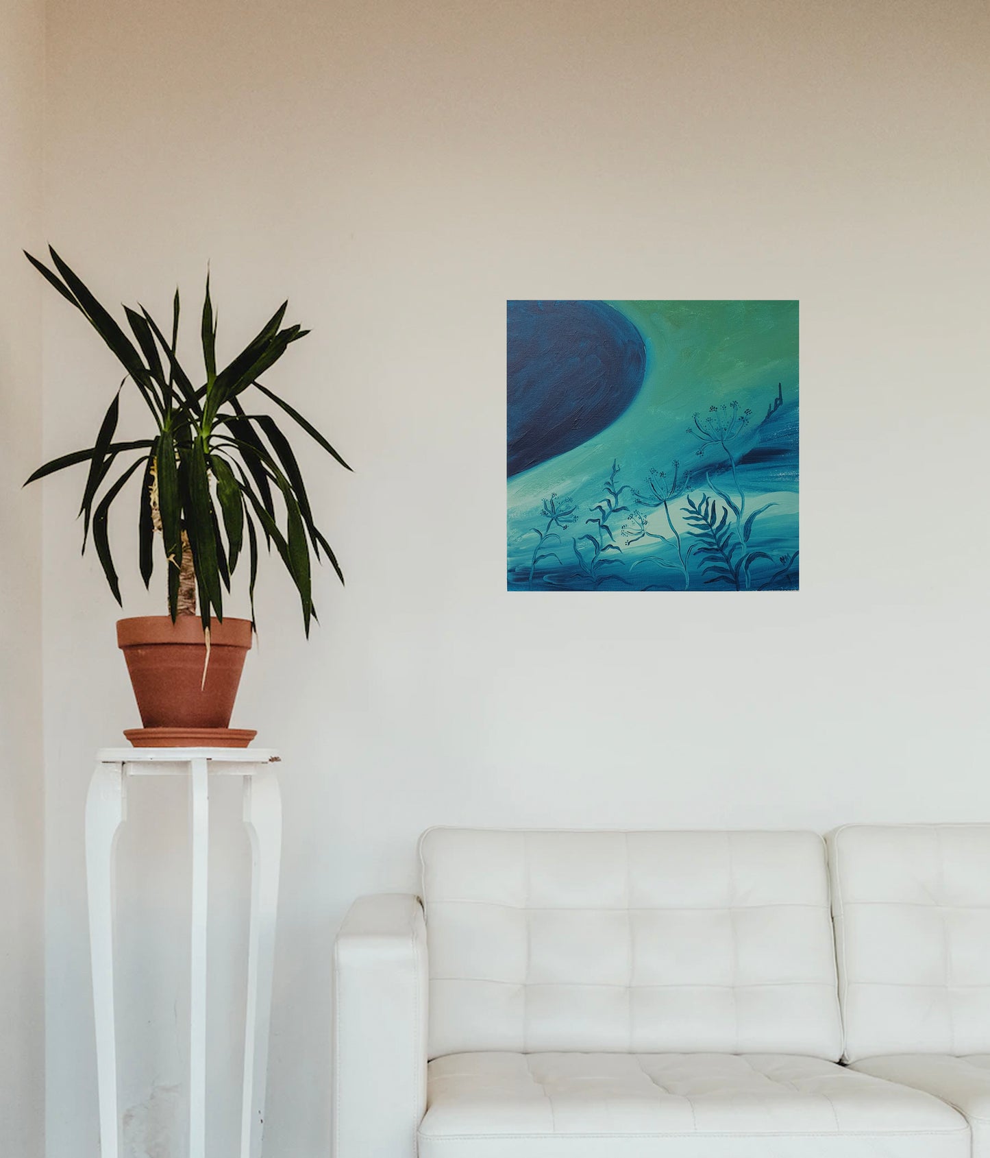 'Pendour Cove' Original painting on canvas 30x30cm