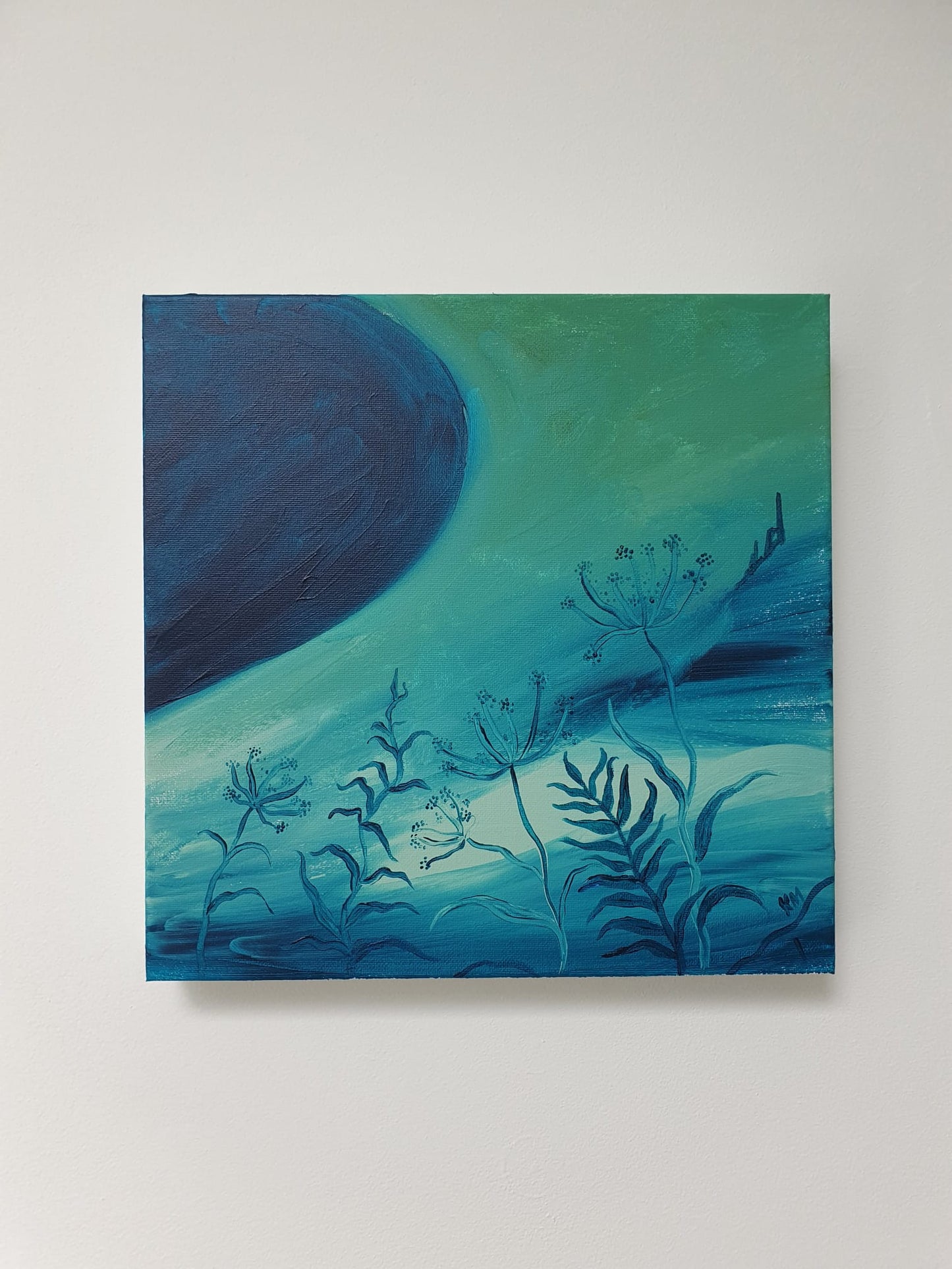 'Pendour Cove' Original painting on canvas 30x30cm