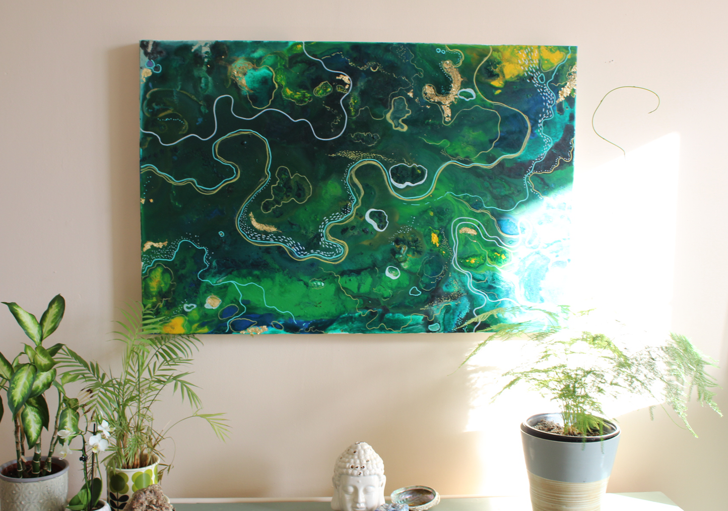 'Following' Original painting on canvas, 91x61cm