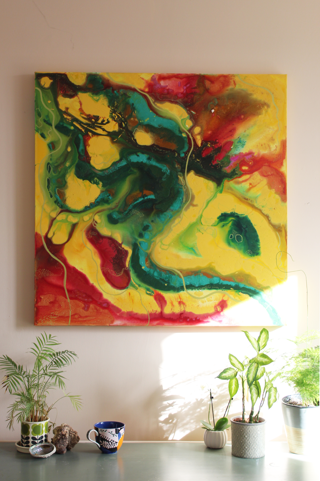 'The Mother' Original painting on canvas, 100x100cm